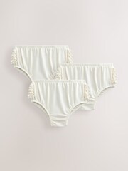 Cream Frill Baby Jersey Knickers 3 Pack (0mths-2yrs) - Image 1 of 7