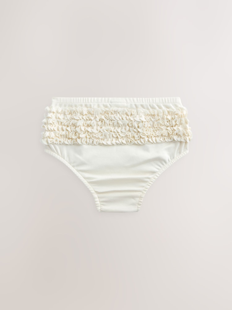 Cream Frill Baby Jersey Knickers 3 Pack (0mths-2yrs) - Image 2 of 7