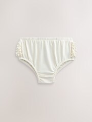 Cream Frill Baby Jersey Knickers 3 Pack (0mths-2yrs) - Image 4 of 7