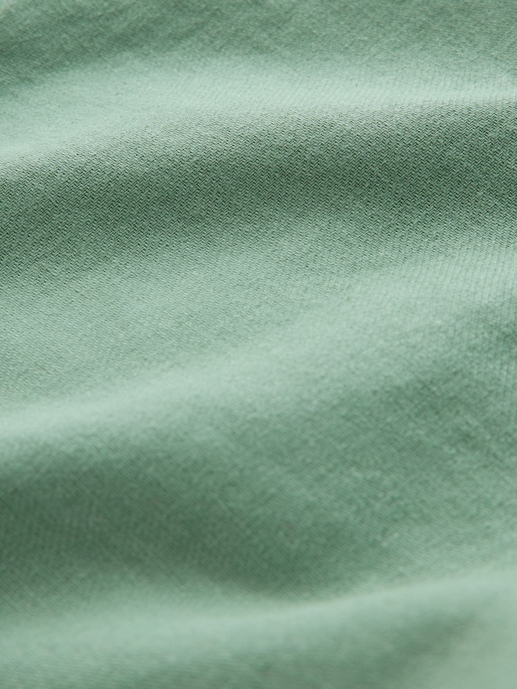 Green Belted Cotton Linen Blend Shorts - Image 6 of 6