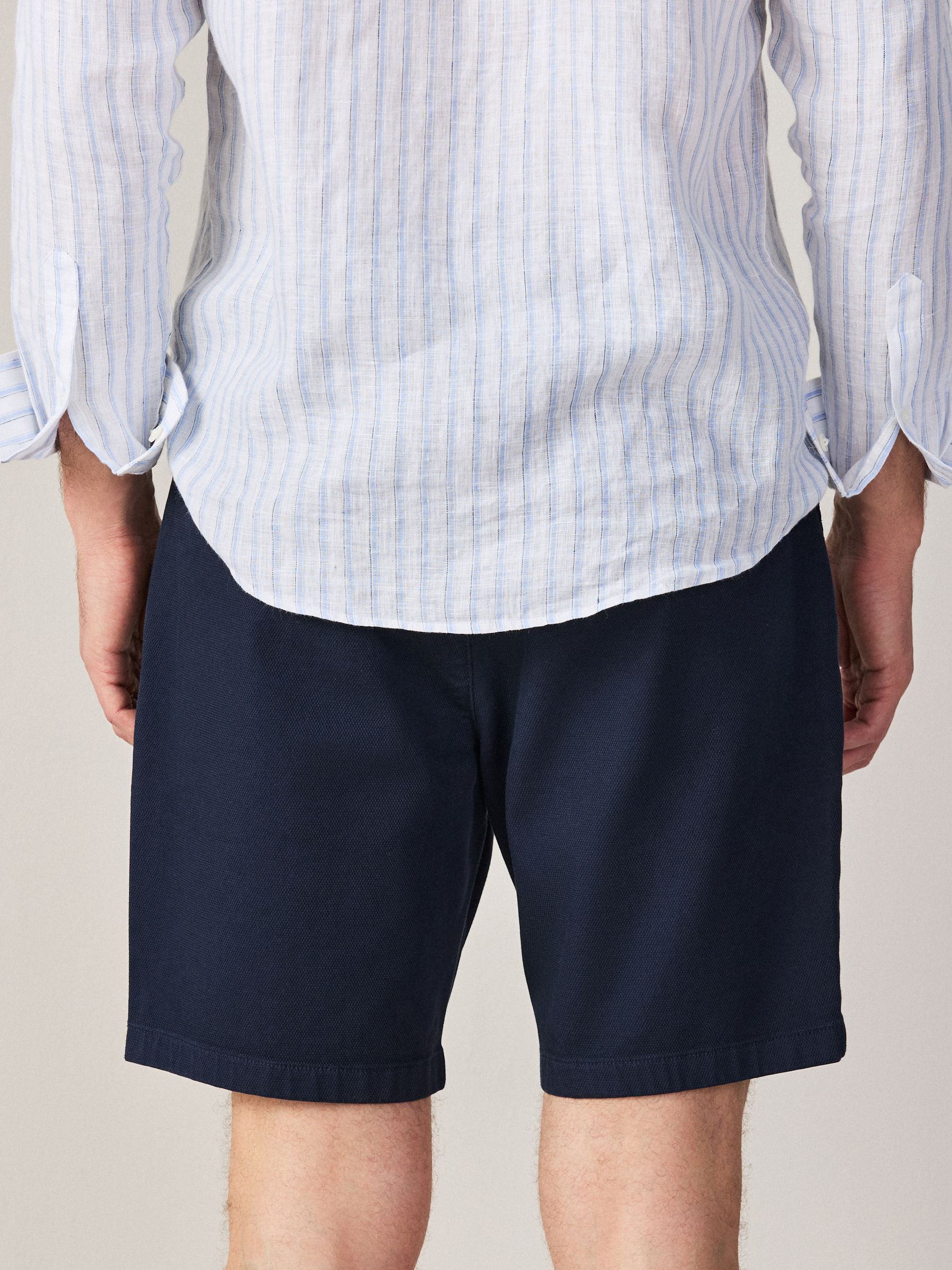Buy Navy Faux Suede Belted Chino Shorts from the Next UK online shop