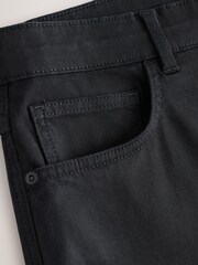 黑色 - 舒適伸縮 5 口袋卡其短褲 - 圖片 7，共 10