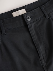 黑色 - 舒適伸縮 5 口袋卡其短褲 - 圖片 8，共 10