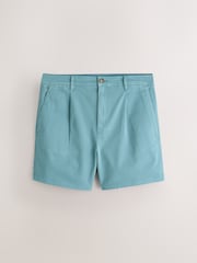 Verde azulado - Supima Rich Cotton Pleated Chino Shorts - Imagen 1 de 5