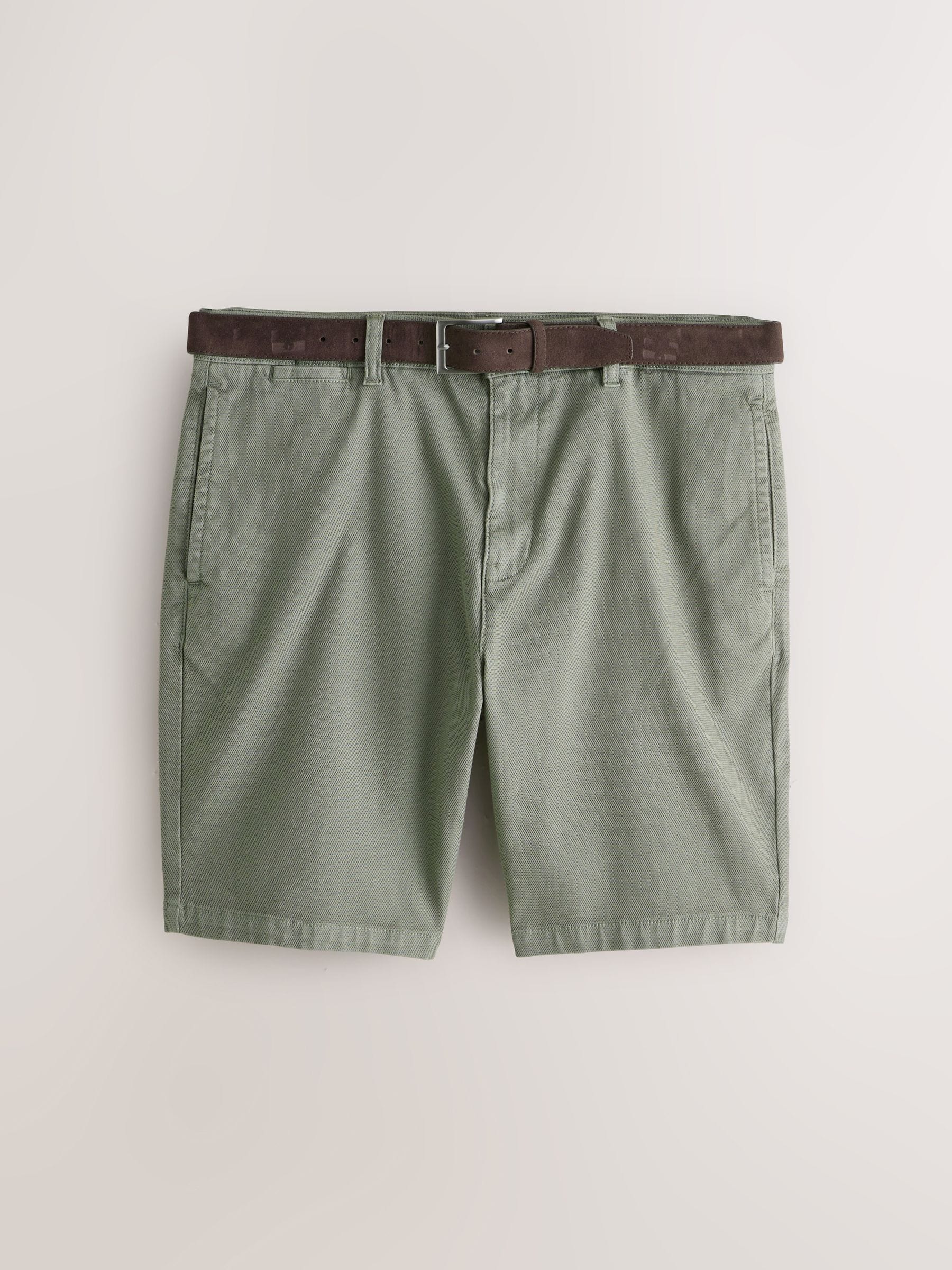 新品HYKE CHINO SHORTS カーキ 2 Comprar Verde cáqui - Faux Suede Belted 7 Inch Chino Shorts from