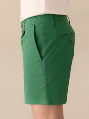 Verde - Supima Rich Cotton Pleated Chino Shorts - Imaginea 5 din 10