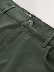 卡其綠色 - 舒適伸縮 5 口袋卡其短褲 - 圖片 7，共 9