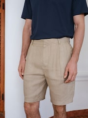 Nøytral - 100% Linen Chino Shorts - Bilde 1 av 9