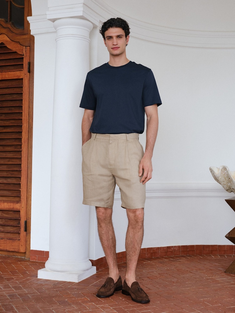 Nøytral - 100% Linen Chino Shorts - Bilde 2 av 9
