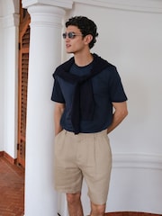 Nøytral - 100% Linen Chino Shorts - Bilde 3 av 9
