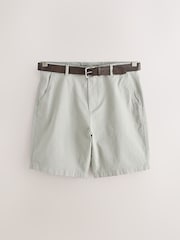 أخضر فاتح - شورت تشينو بحزام - صورة 6 من 10