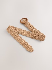 لون محايد - حزام عريض منسوج يدويًّا - Image 5 of 6