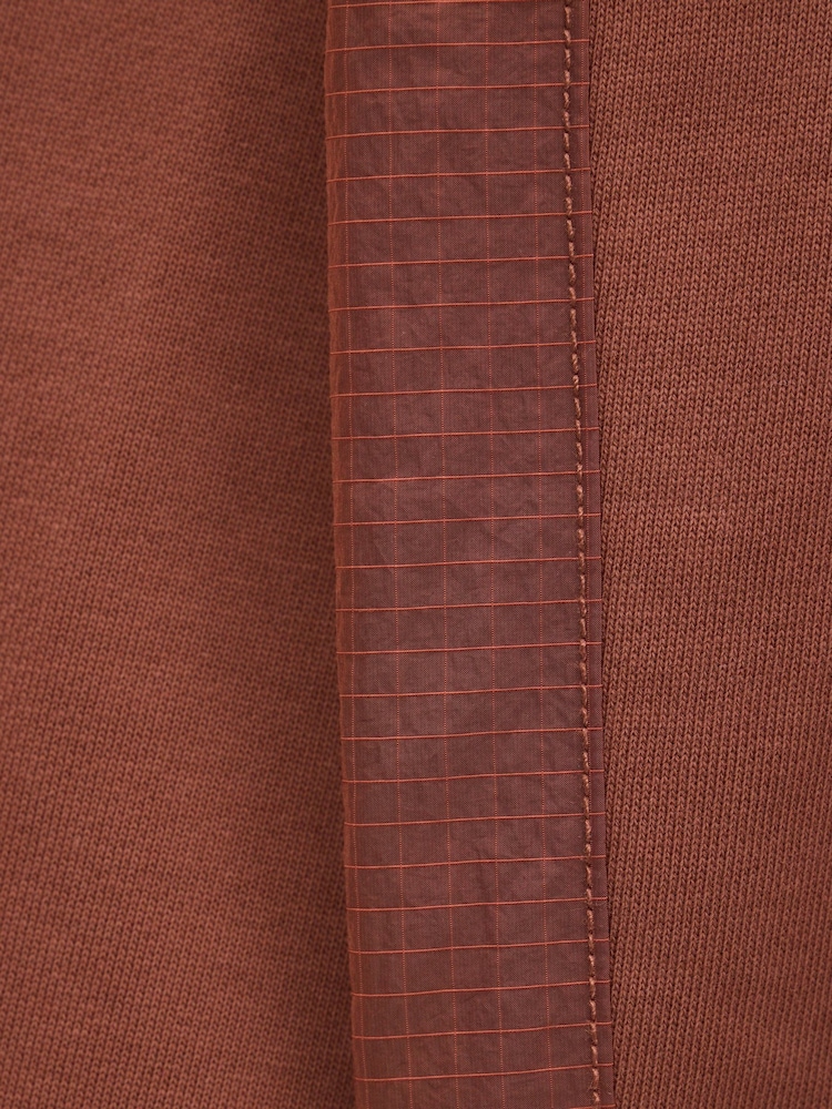 Weekend Offender Red	 Classic Crew Sweat With Ripstop Overlay Sweat Top - Image 6 of 6