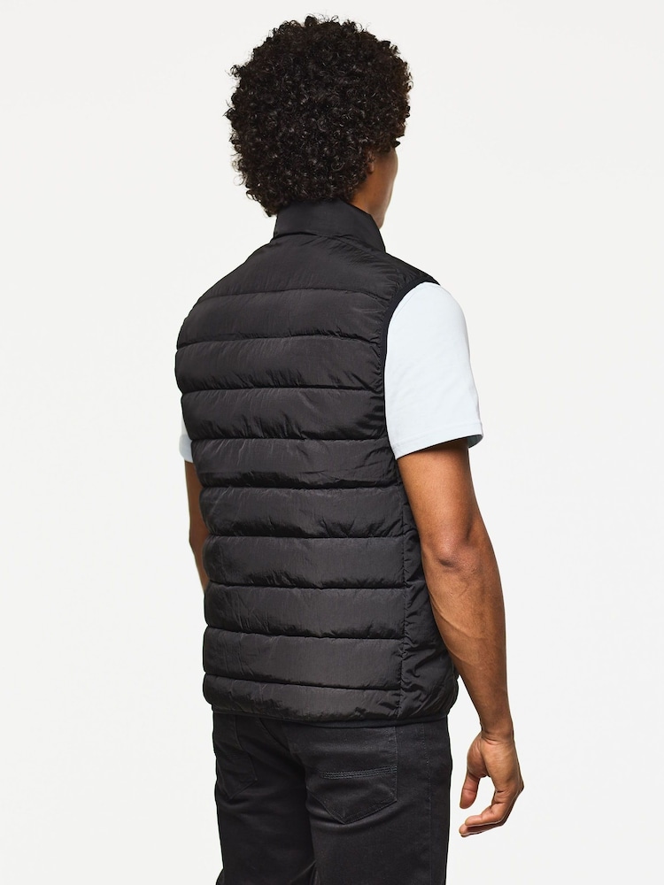 Weekend Offender Gacha Padded Black Gilet - Image 2 of 6 Weekend Offender Gacha Padded Black Gilet - Image 2 of 6