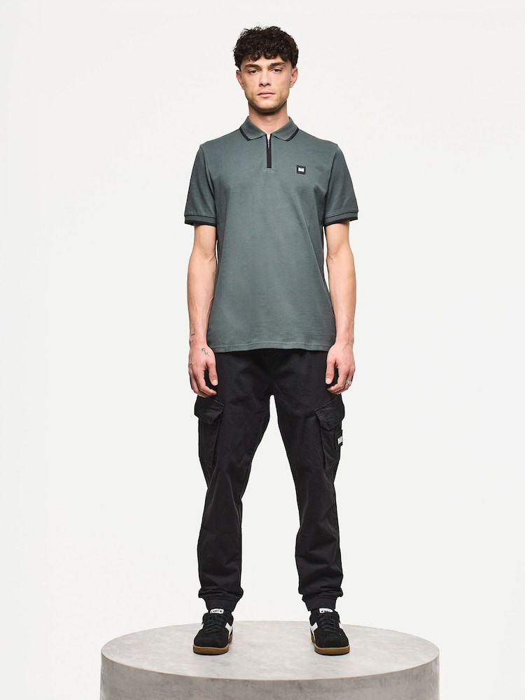 Weekend Offender Pianemo Cotton Ripstop Black Joggers - Image 1 of 7 Weekend Offender Pianemo Cotton Ripstop Black Joggers - Image 1 of 7