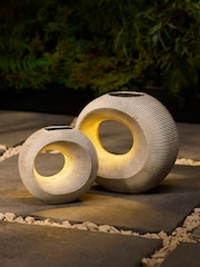 Natural Set of 2 Stones Sculpture Outdoor Solar Light - Image 1 of 5