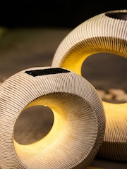 Natural Set of 2 Stones Sculpture Outdoor Solar Light - Image 3 of 5