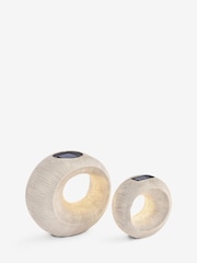 Natural Set of 2 Stones Sculpture Outdoor Solar Light - Image 4 of 5