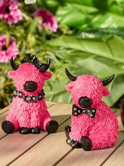 Set of 2 Pink Hamish Outdoor Solar Lights - Image 2 of 5