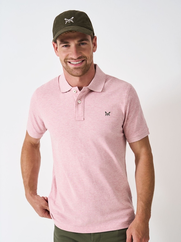 Crew Clothing Company Pink Classic Pique Polo Shirt - Image 1 of 5