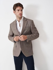 Crew Clothing Wool-Blend Tweed Blazer - صورة 1 من 5
