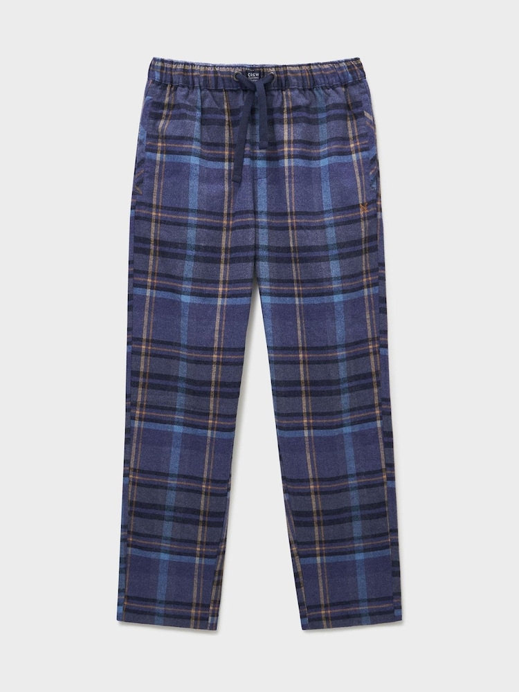 Crew Clothing Blue Flannel Lounge Trousers - Image 6 of 6 Crew Clothing Blue Flannel Lounge Trousers - Image 6 of 6
