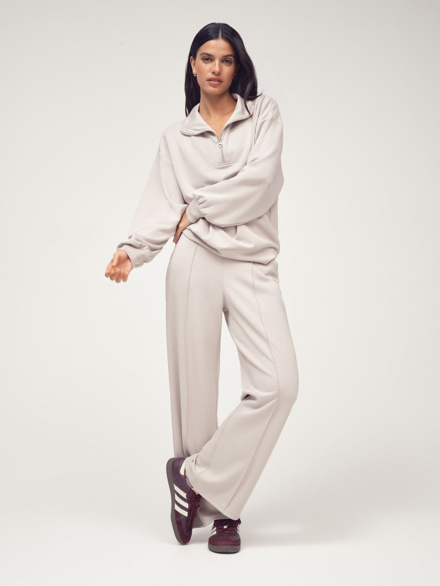 Buy OSIA Cream 1/4 Zip Modal Sweat Top from the Next UK online shop