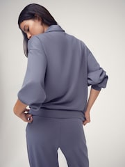 Blå - OSIA 1/4 Zip Modal Sweat Top - Bilde 2 av 5