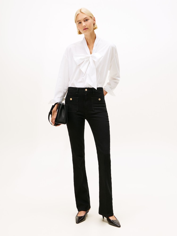 Tommy Hilfiger Black Black High Rise Bootcut Jeans - Image 1 of 5 Tommy Hilfiger Black Black High Rise Bootcut Jeans - Image 1 of 5