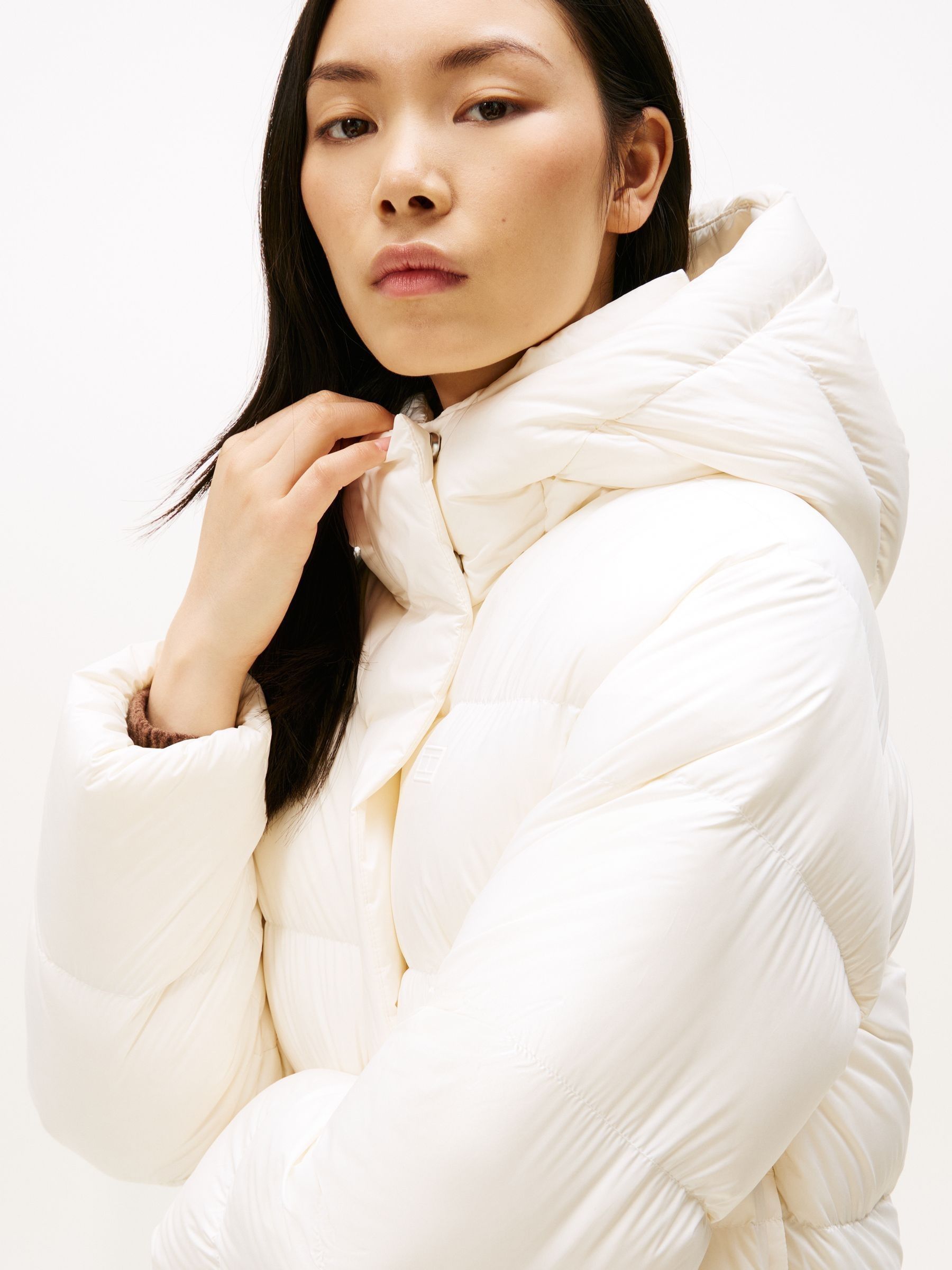 Buy Tommy Hilfiger White Down Hooded Puffer Jacket from Next Singapore