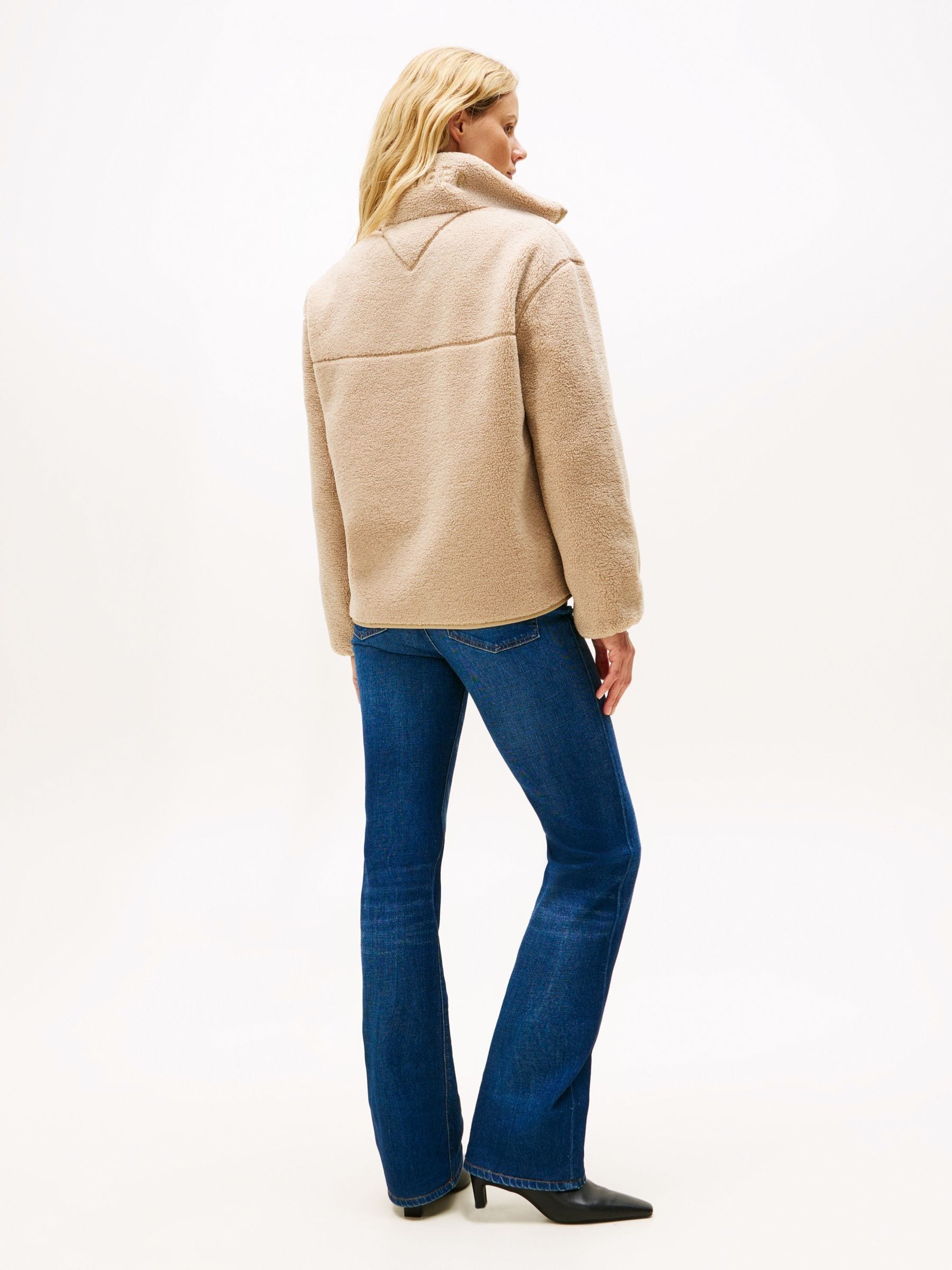 Buy Tommy Hilfiger Brown Sherpa Funnel Neck Jacket from Next USA