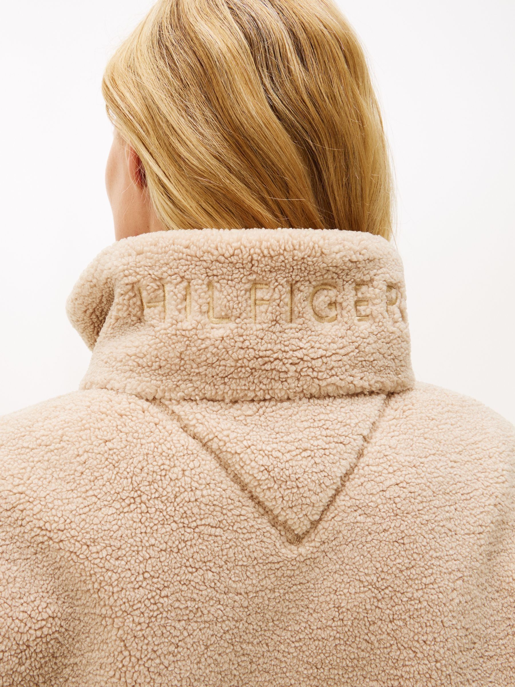 Buy Tommy Hilfiger Brown Sherpa Funnel Neck Jacket from Next USA