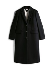 črna - Tommy Hilfiger Wool Blend Longline Coat With Cashmere - Slika 5 iz 5