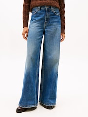 Tommy Hilfiger Blue 70s High Rise Wide Leg Jeans - Image 1 of 5