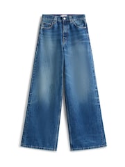 Tommy Hilfiger Blue 70s High Rise Wide Leg Jeans - Image 5 of 5