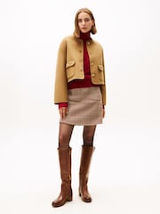 rjava - Tommy Hilfiger obojestranska volnena Blend jakna - Slika 2 iz 5