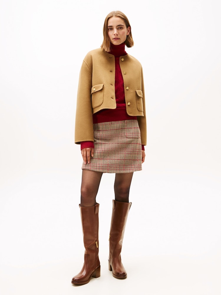 rjava - Tommy Hilfiger obojestranska volnena Blend jakna - Slika 2 iz 5