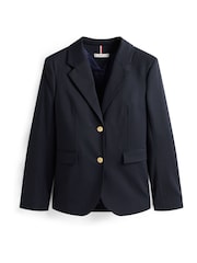 Tommy Hilfiger Blue Regular Fit Timeless Wool Blend Blazer - Image 5 of 5