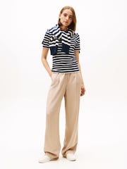 Tommy Hilfiger Blue Crew Neck Slim Fit T-Shirt - Image 3 of 6