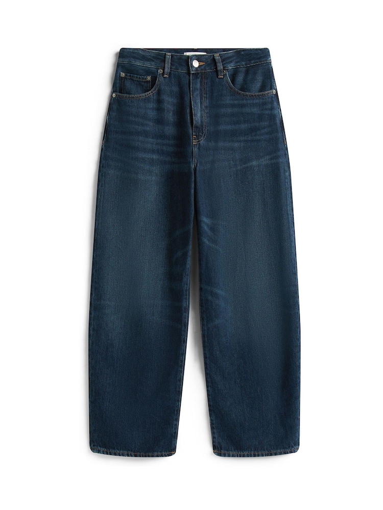 Tommy Hilfiger Blue Mid Rise Relaxed Barrel Leg Jeans - Image 5 of 5