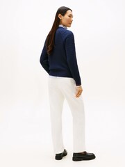 Tommy Hilfiger Fine Cable Knit Crew Neck Jumper - Imagem 4 de 5