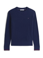 Tommy Hilfiger Fine Cable Knit Crew Neck Jumper - Imagem 5 de 5