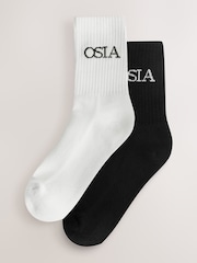 OSIA Black/White Socks 2 Pack - Image 3 of 7