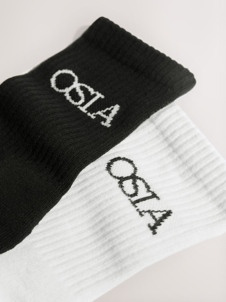 OSIA Black/White Socks 2 Pack - Image 7 of 7