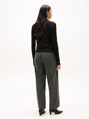 Tommy Hilfiger Black Mock Neck Slim Long Sleeve Top - Image 3 of 5