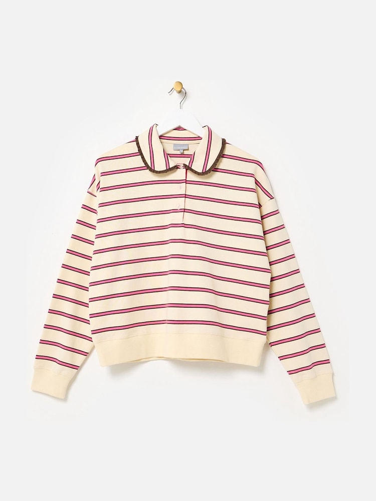 Oliver Bonas Blue Striped Long Sleeve Rugby Top - Image 1 of 5
