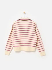 Oliver Bonas Blue Striped Long Sleeve Rugby Top - Image 2 of 5