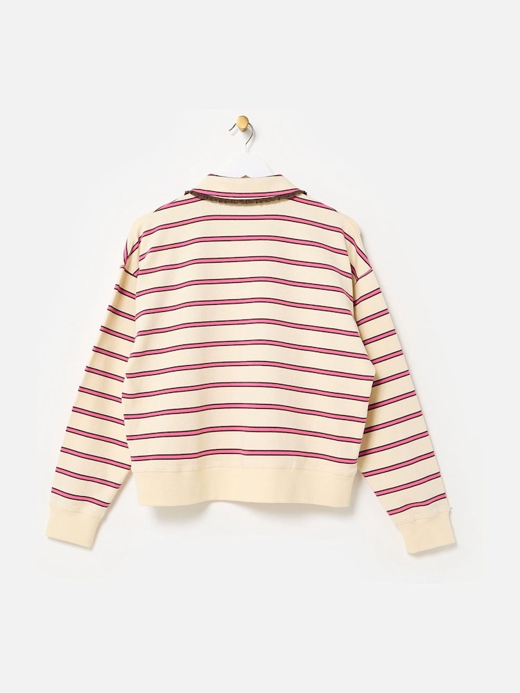 Oliver Bonas Blue Striped Long Sleeve Rugby Top - Image 2 of 5