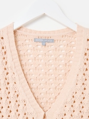 Oliver Bonas Pink V-Neck Knitted Waistcoat - Image 3 of 7