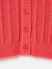 Oliver Bonas Pink Sparkle Crew Neck Knitted Cardigan - Image 8 of 8